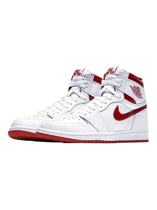 Кроссовки 1 ретро высокие og Air Jordan — изображение 2 из 4, белый/красный