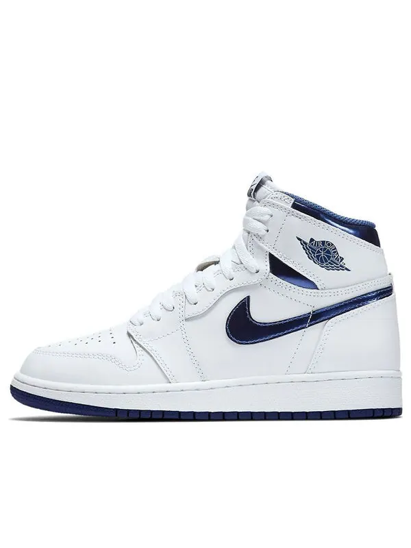 Кроссовки 1 ретро высокие og Air Jordan — изображение 1 из 4, белый/темно-синий