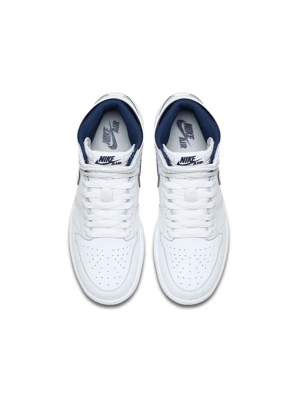 Кроссовки 1 ретро высокие og Air Jordan — изображение 4 из 4, белый/темно-синий
