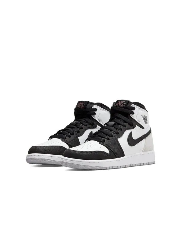 Кроссовки 1 ретро высокие og Air Jordan — изображение 3 из 4, белый//черный/серый