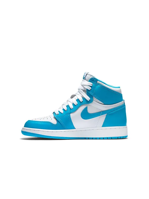 Кроссовки 1 ретро высокие og Air Jordan — изображение 2 из 4, белый/синий