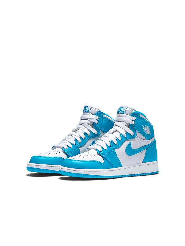 Кроссовки 1 ретро высокие og Air Jordan — изображение 3 из 4, белый/синий