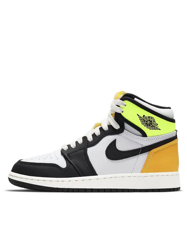 Кроссовки 1 ретро высокие og Air Jordan — изображение 1 из 4, белый//золотистый/черный