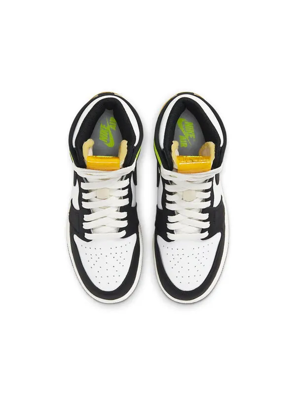 Кроссовки 1 ретро высокие og Air Jordan — изображение 4 из 4, белый//золотистый/черный