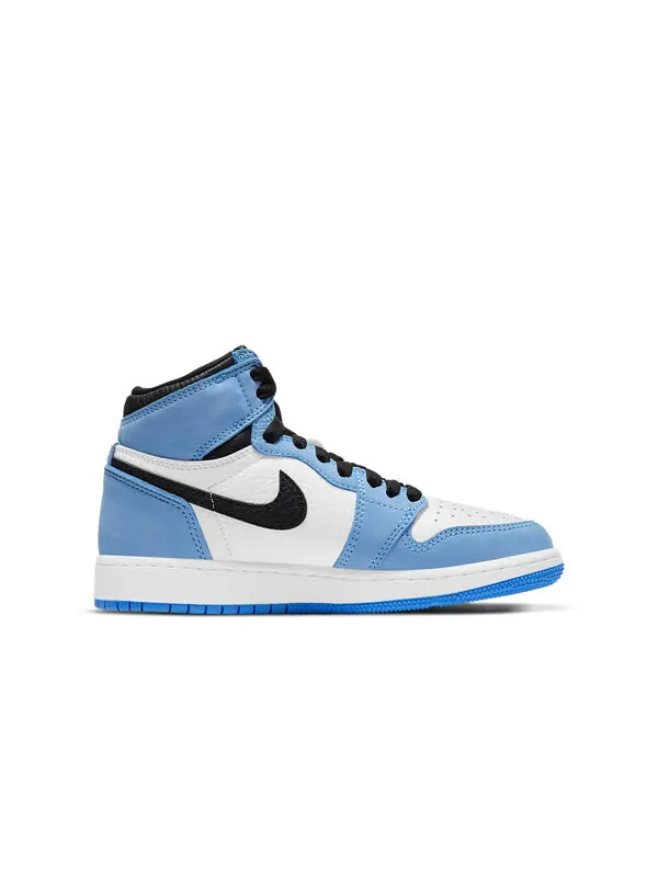 Кроссовки 1 ретро высокие og Air Jordan — изображение 2 из 4, белый/синий/черный