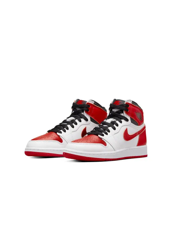 Детские кроссовки Jordan 1 Retro High OG Heritage GS — изображение 3 из 4, белый/красный/черный