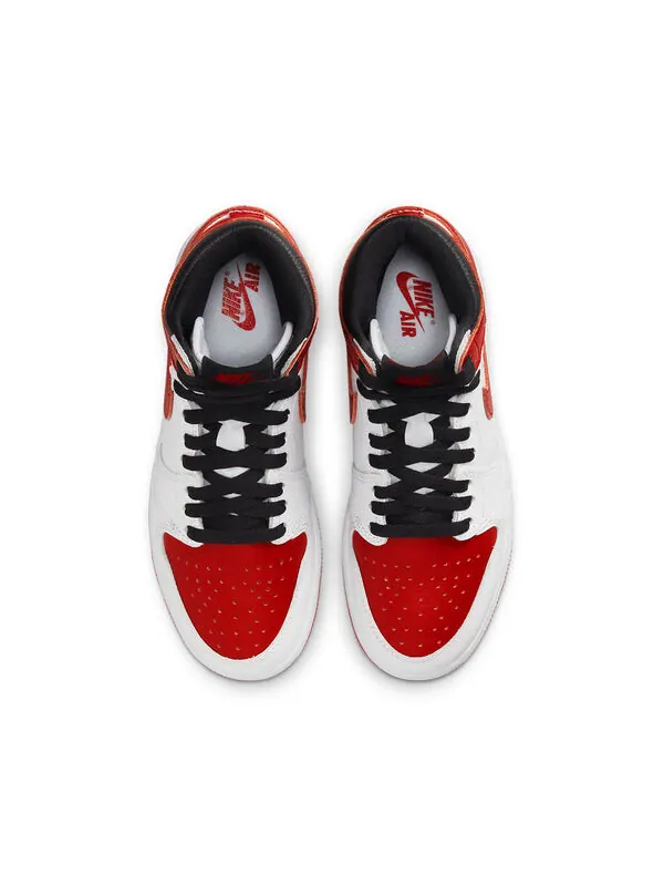 Детские кроссовки Jordan 1 Retro High OG Heritage GS — изображение 4 из 4, белый/красный/черный