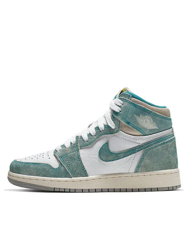 Кроссовки 1 ретро высокие og Air Jordan — изображение 1 из 4, зеленый/-белый-серый