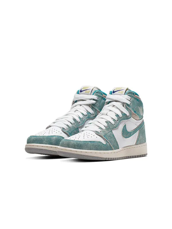 Кроссовки 1 ретро высокие og Air Jordan — изображение 3 из 4, зеленый/-белый-серый
