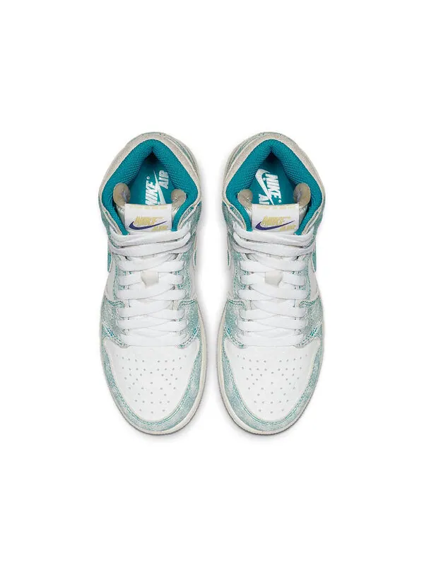 Кроссовки 1 ретро высокие og Air Jordan — изображение 4 из 4, зеленый/-белый-серый
