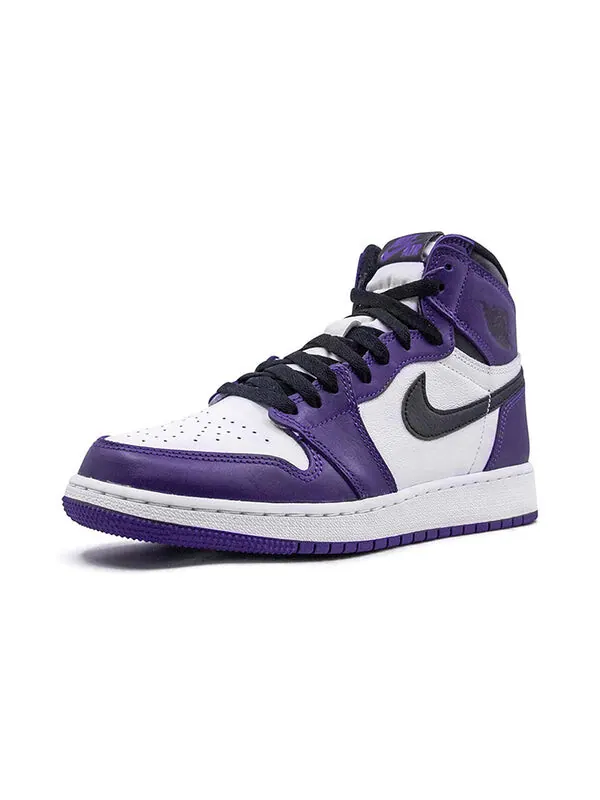 Кроссовки 1 ретро высокие og Air Jordan — изображение 3 из 4, фиолетовый/черный/белый