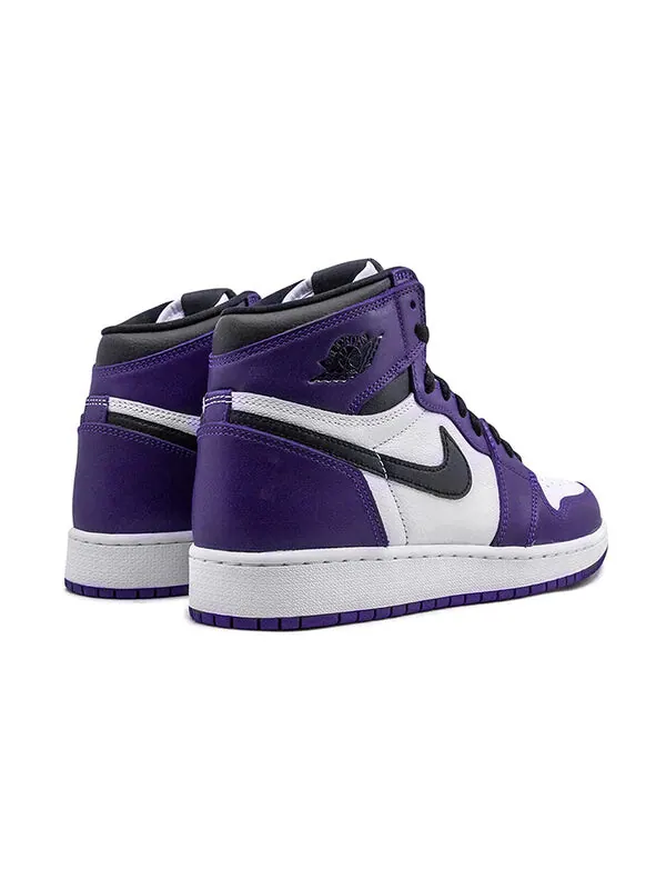 Кроссовки 1 ретро высокие og Air Jordan — изображение 4 из 4, фиолетовый/черный/белый