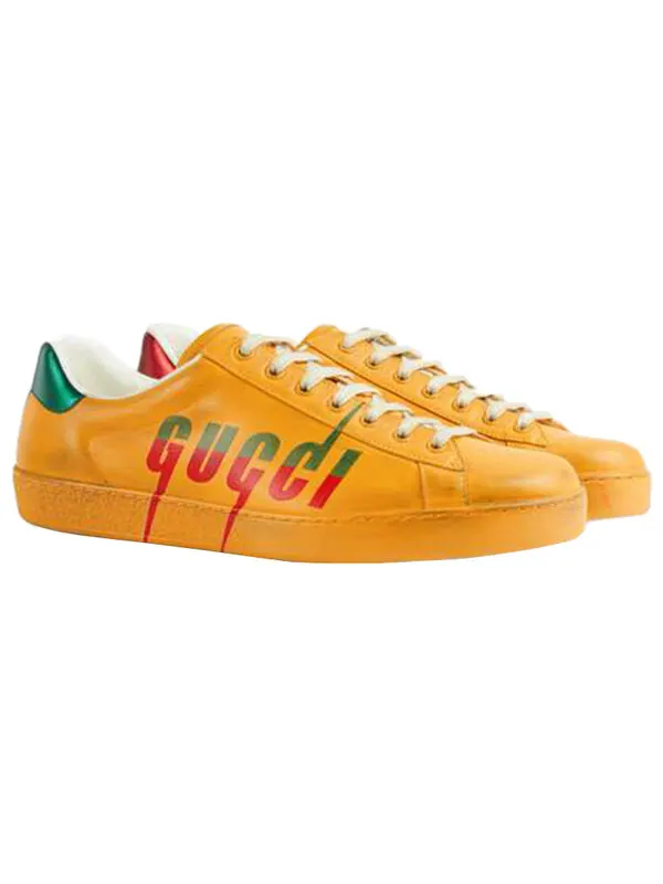 Кроссовки ace ' blade - distressed yellow' Gucci — изображение 2 из 4, желтый