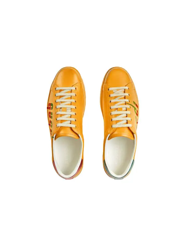 Кроссовки ace ' blade - distressed yellow' Gucci — изображение 3 из 4, желтый