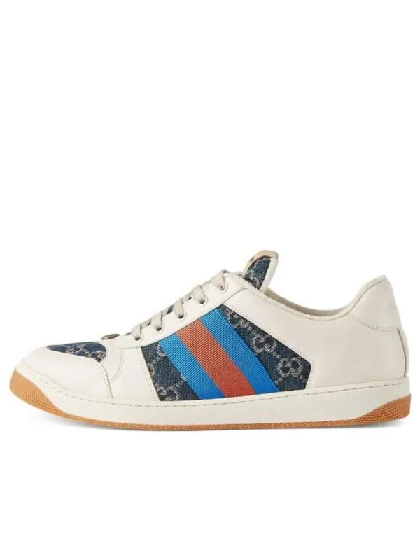 Кроссовки gg screener 'gg canvas - denim ivory' Gucci — изображение 1 из 4, синий/слоновая кость