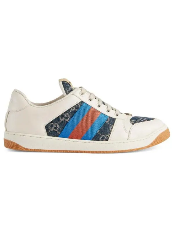 Кроссовки gg screener 'gg canvas - denim ivory' Gucci — изображение 2 из 4, синий/слоновая кость