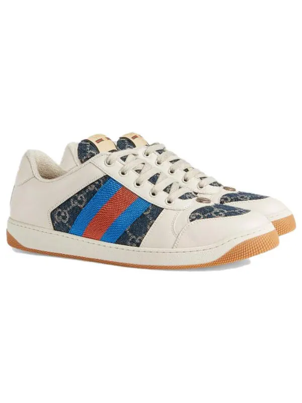 Кроссовки gg screener 'gg canvas - denim ivory' Gucci — изображение 3 из 4, синий/слоновая кость