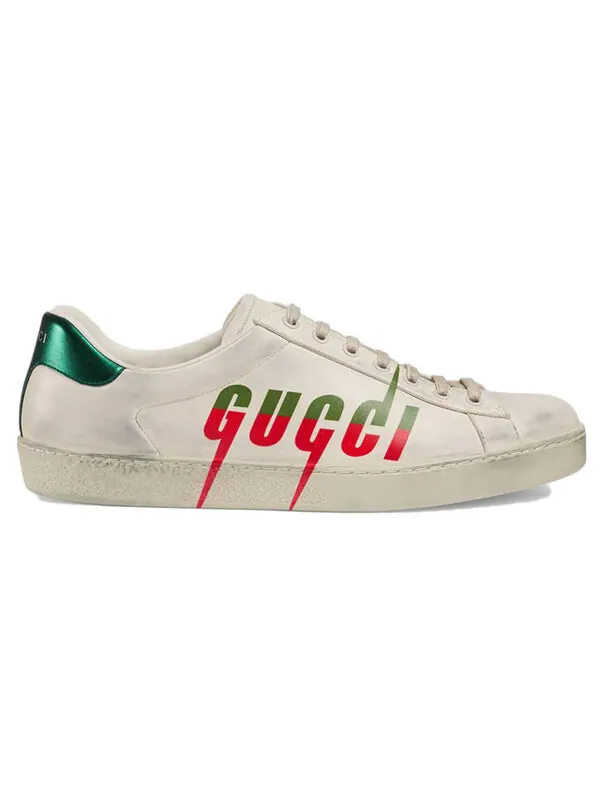 Кроссовки ace ' blade - distressed white' Gucci — изображение 2 из 4, белый