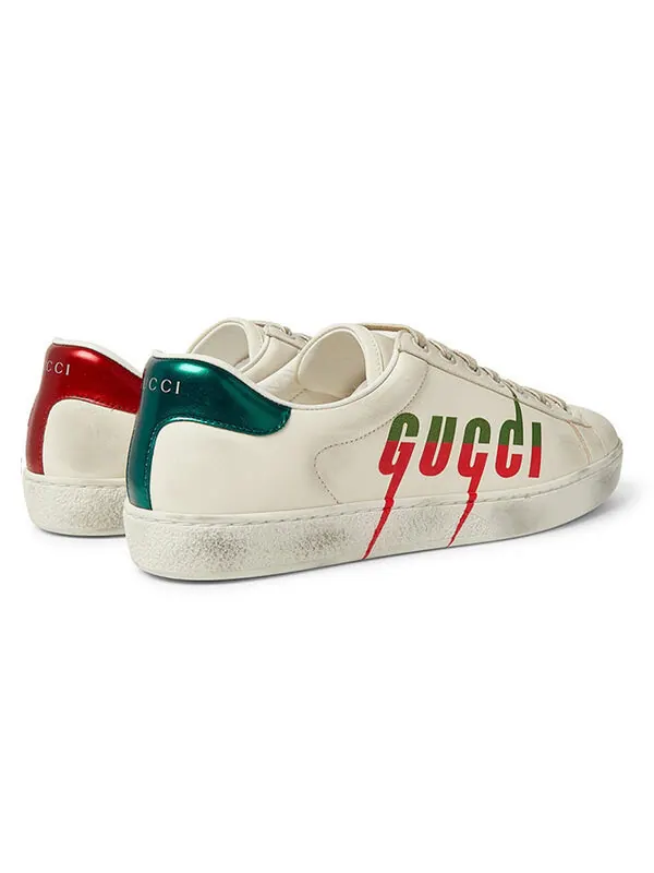 Кроссовки ace ' blade - distressed white' Gucci — изображение 3 из 4, белый