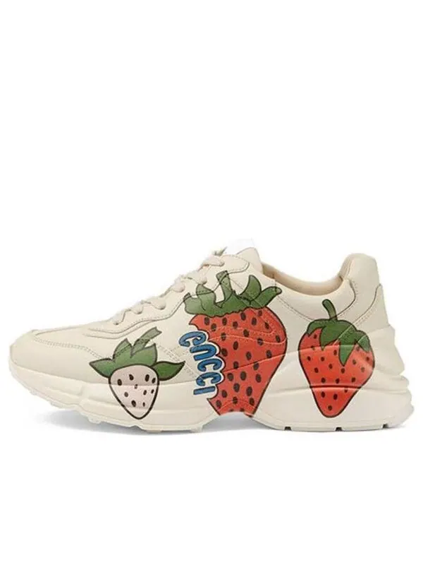 Кроссовки rhyton ' strawberry' Gucci — изображение 1 из 4, белый