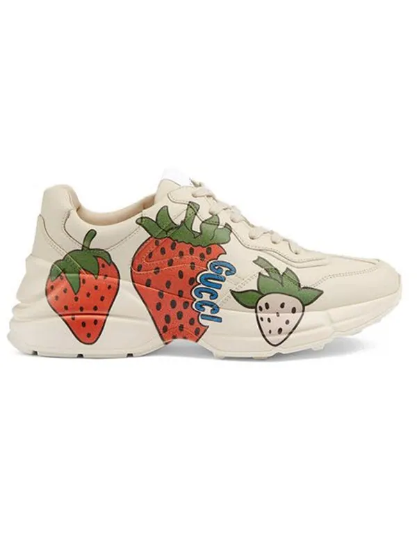 Кроссовки rhyton ' strawberry' Gucci — изображение 2 из 4, белый
