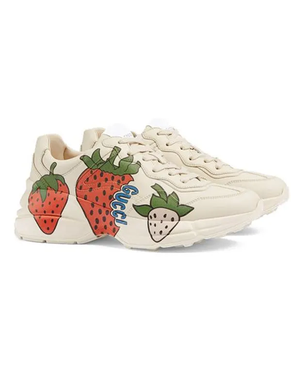 Кроссовки rhyton ' strawberry' Gucci — изображение 3 из 4, белый