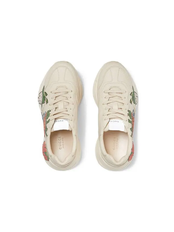 Кроссовки rhyton ' strawberry' Gucci — изображение 4 из 4, белый