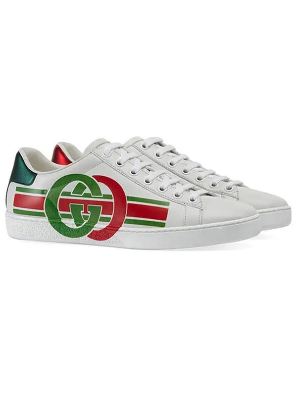 Кроссовки ace 'interlocking g' Gucci — изображение 3 из 3, белый