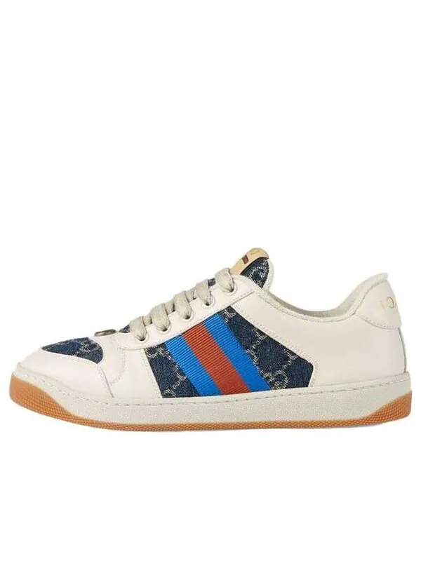 Кроссовки screener 'gg canvas - denim ivory' Gucci — изображение 1 из 4, синий/слоновая кость