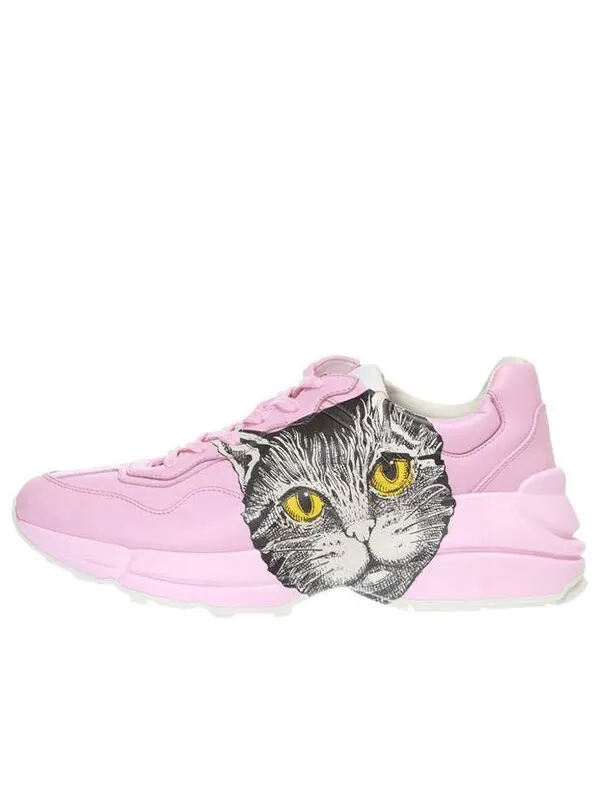 Кроссовки rhyton 'mystic cat pink' Gucci — изображение 1 из 4, розовый/мульти