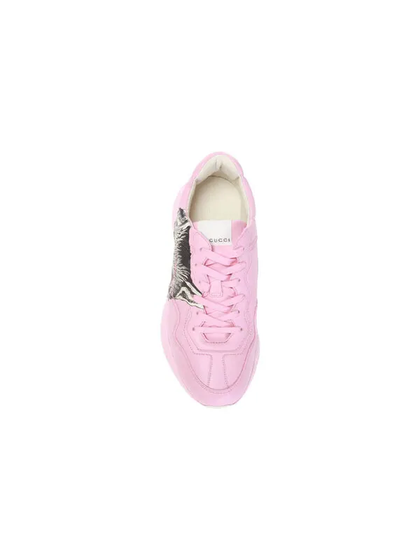 Кроссовки rhyton 'mystic cat pink' Gucci — изображение 4 из 4, розовый/мульти