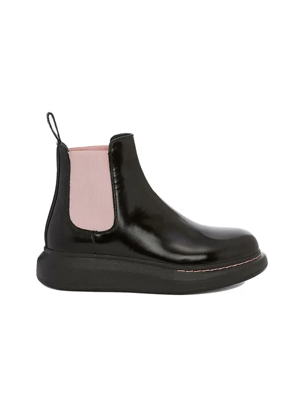 Кроссовки hybrid chelsea boot 'black sugar pink' Alexander Mcqueen — изображение 2 из 4, черный/розовый