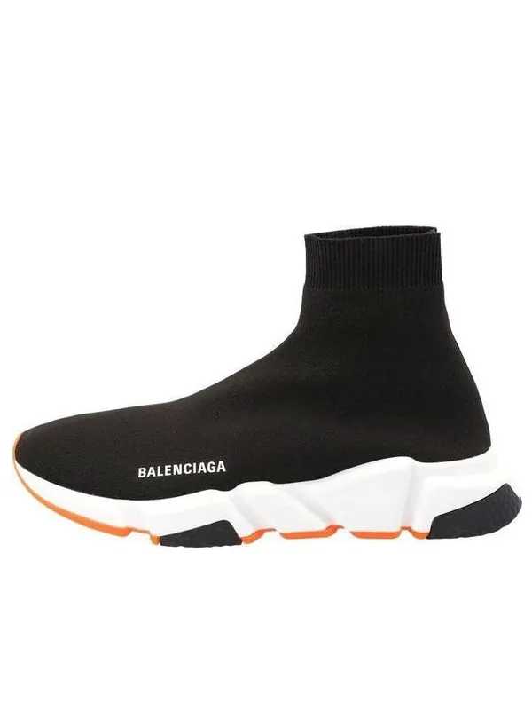 Кроссовки speed sneaker 'black fluo orange' Balenciaga — изображение 1 из 4, черный/оранжевый