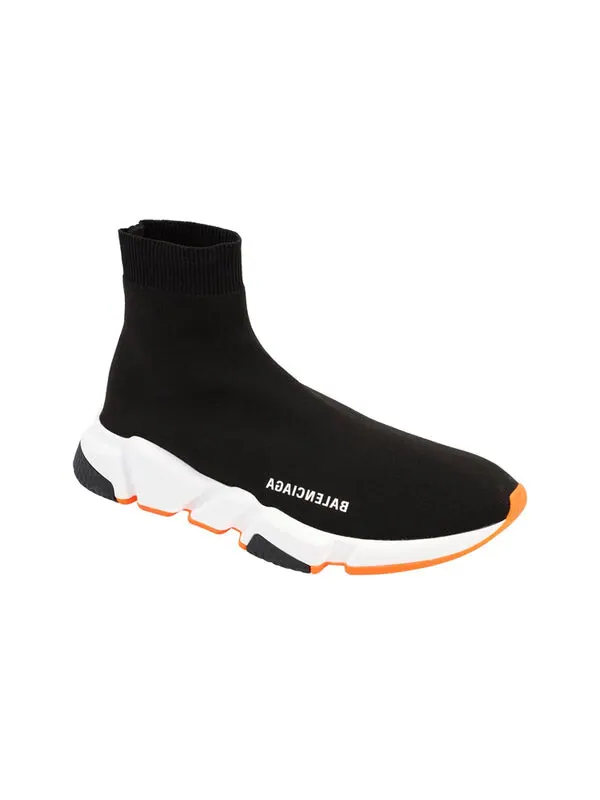 Кроссовки speed sneaker 'black fluo orange' Balenciaga — изображение 3 из 4, черный/оранжевый