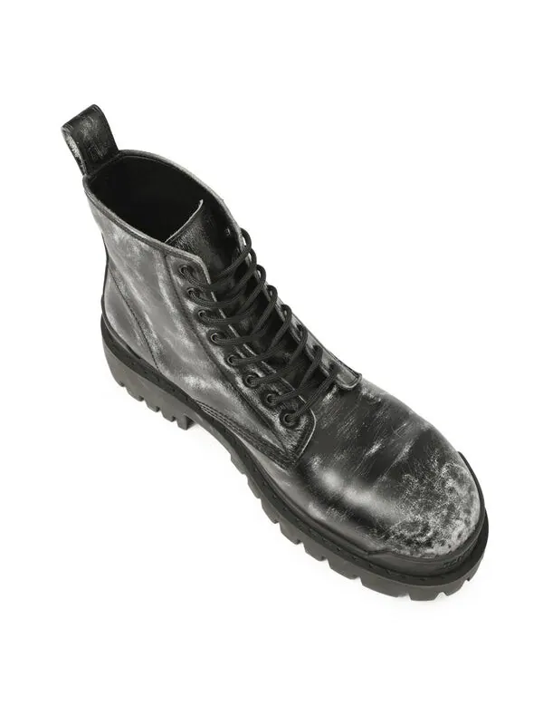 Кроссовки strike ankle boots 'washed out black leather' Balenciaga — изображение 3 из 4, черный/белый