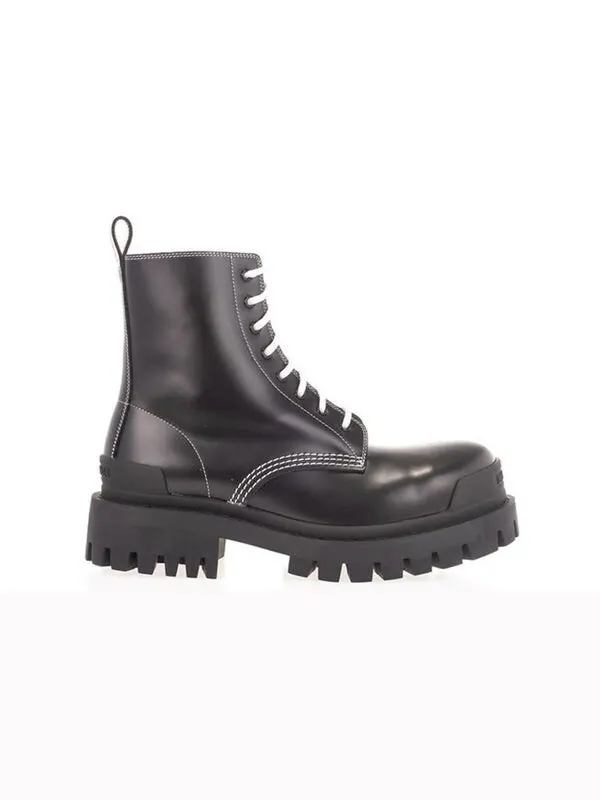 Кроссовки strike lace up boots 'black' Balenciaga — изображение 2 из 4, черный/белый