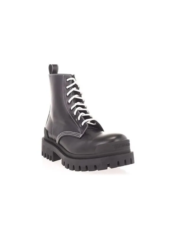 Кроссовки strike lace up boots 'black' Balenciaga — изображение 3 из 4, черный/белый