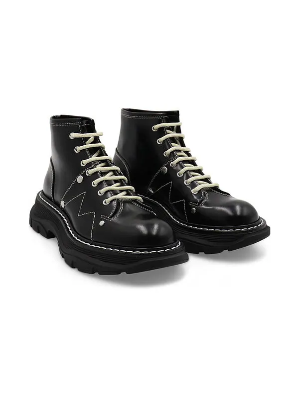 Кроссовки tread lace up boot 'black silver' Alexander Mcqueen — изображение 2 из 4, черный/серебристый