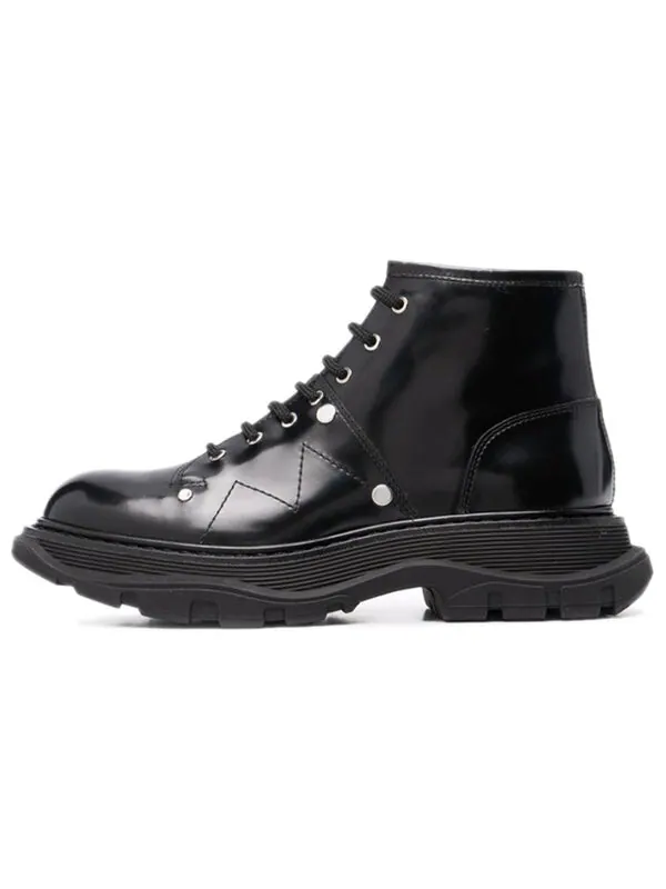 Кроссовки ankle leather boot 'black' Alexander Mcqueen — изображение 2 из 4, черный