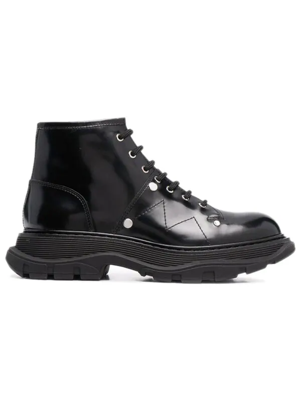 Кроссовки ankle leather boot 'black' Alexander Mcqueen — изображение 3 из 4, черный