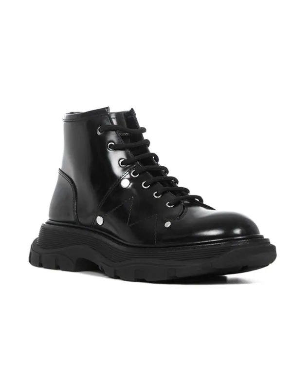 Кроссовки ankle leather boot 'black' Alexander Mcqueen — изображение 4 из 4, черный