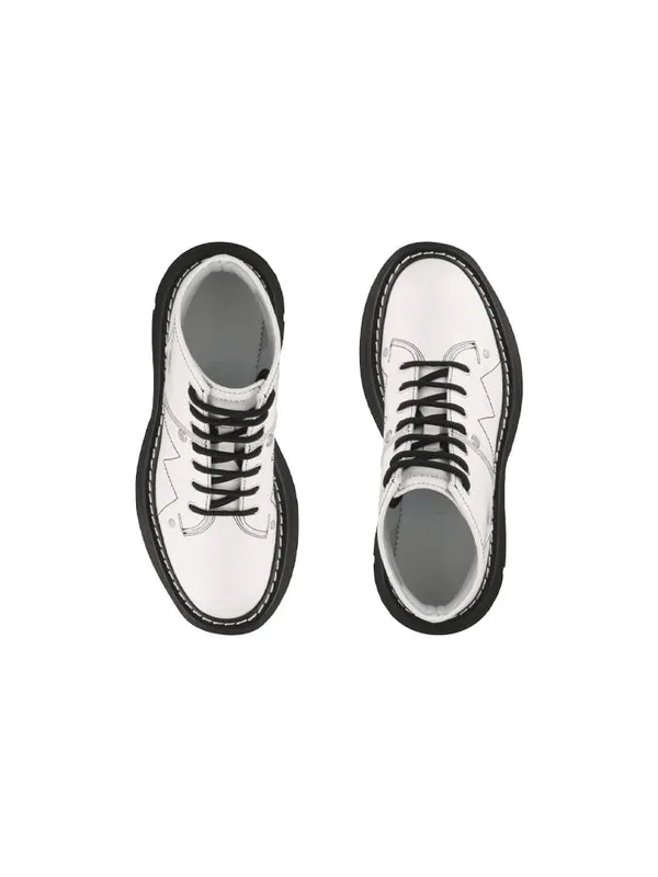 Кроссовки tread lace up leather boots 'white' Alexander Mcqueen — изображение 3 из 3, белый