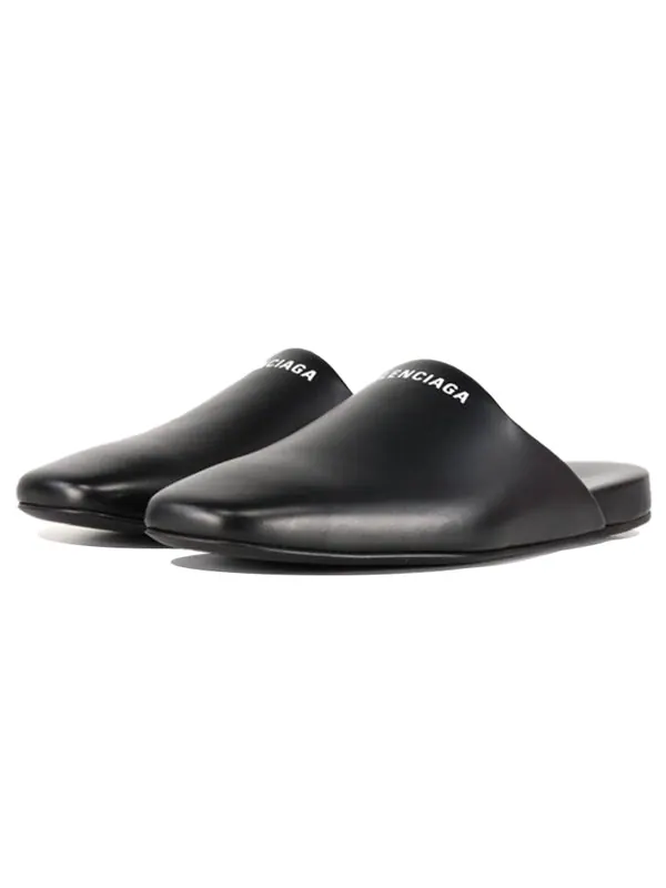 Тапочки mules 'black white' Balenciaga — изображение 3 из 4, черный