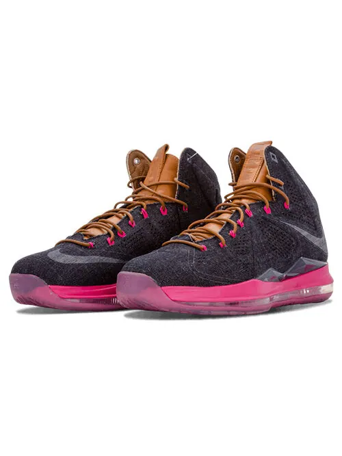 Кроссовки lebron 10 ext denim qs Nike — изображение 2 из 4, синий/красный