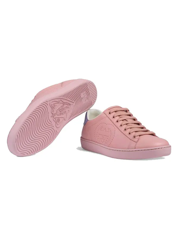 Кроссовки ace 'interlocking g - pink blue' Gucci — изображение 3 из 4, розовый