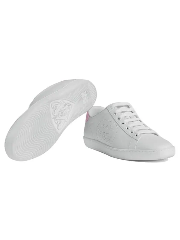 Кроссовки ace 'interlocking g - white pink' Gucci — изображение 3 из 4, белый
