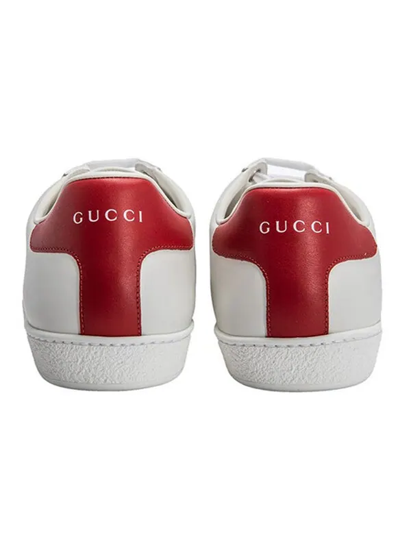 Кроссовки ace 'interlocking g - white red' Gucci — изображение 3 из 4, белый/красный