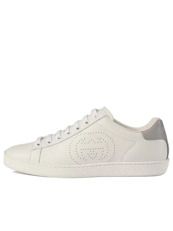 Кроссовки ace 'interlocking g - white grey' Gucci — изображение 1 из 4, белый