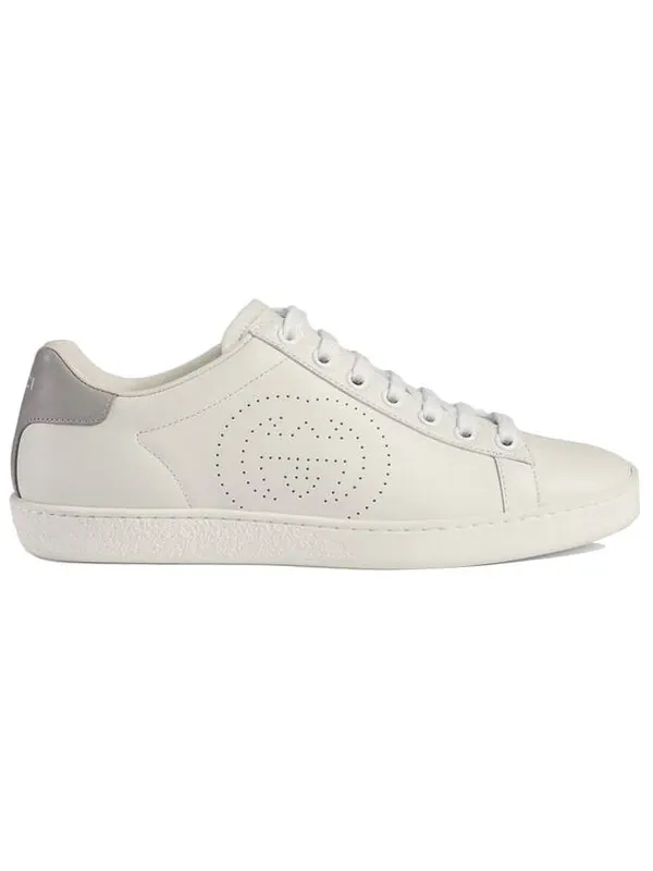 Кроссовки ace 'interlocking g - white grey' Gucci — изображение 2 из 4, белый