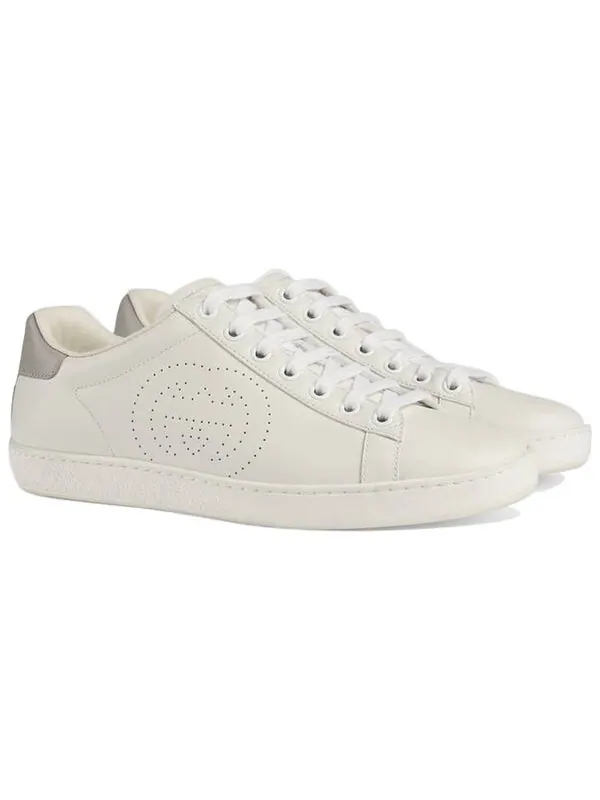 Кроссовки ace 'interlocking g - white grey' Gucci — изображение 3 из 4, белый